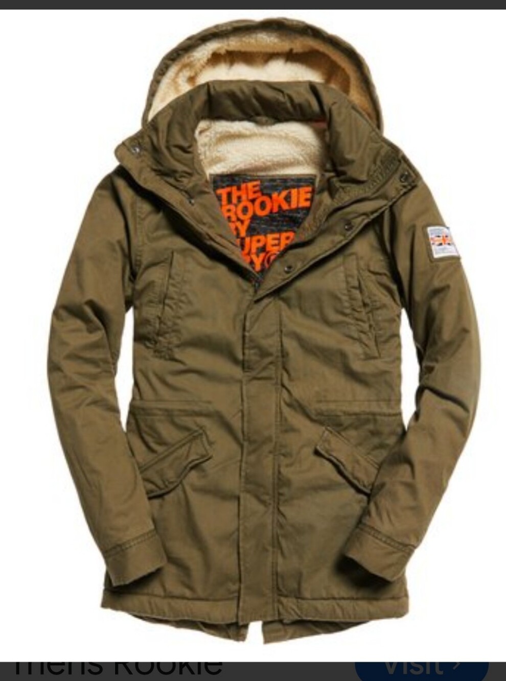 Rookie Military Parka Jacket - Olive Green Men's